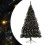 Berkfield Artificial Pre-lit Christmas Tree Black 180 cm PVC 2