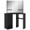 Berkfield Corner Dressing Table with LED Black 111x54x141.5 cm 2