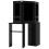 Berkfield Corner Dressing Table with LED Black 111x54x141.5 cm 5