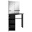 Berkfield Corner Dressing Table with LED Black 111x54x141.5 cm 6