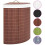 Berkfield Bamboo Corner Laundry Basket Brown 60 L 2