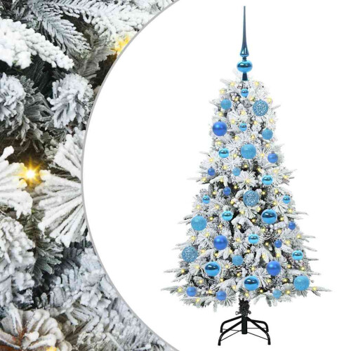 Berkfield Artificial Hinged Christmas Tree White 120 cm PE and PVC 1