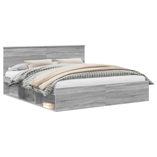 Berkfield Bed Frame Grey Sonoma 180 x 200 cm Engineered wood 1