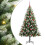 Berkfield Artificial Hinged Christmas Tree with Flocked Snow 150 cm 2