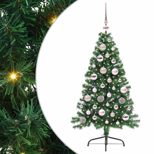 Berkfield Artificial Pre-lit Christmas Tree Green 120 cm PVC 1