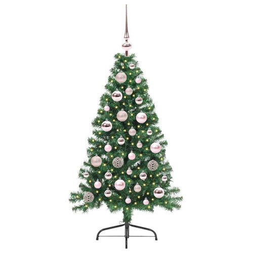 Berkfield Artificial Pre-lit Christmas Tree Green 120 cm PVC 2