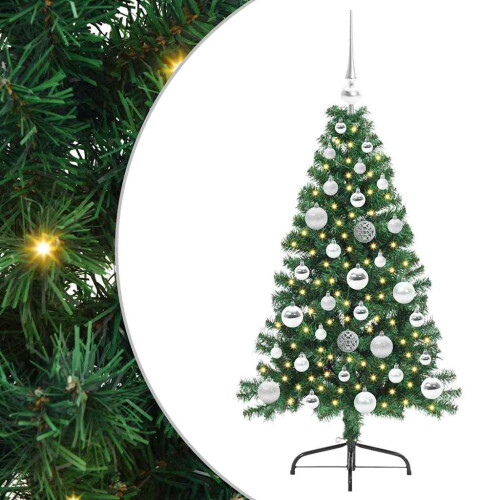 Berkfield Artificial Pre-lit Christmas Tree Green 120 cm PVC 1