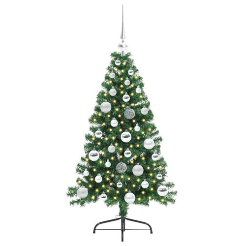 Berkfield Artificial Pre-lit Christmas Tree Green 120 cm PVC 2