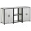 Berkfield Kitchen Storage Set with Shelf 3 pcs Silver Galvanised Steel 2