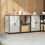 Berkfield Kitchen Storage Set with Shelf 3 pcs Silver Galvanised Steel 4