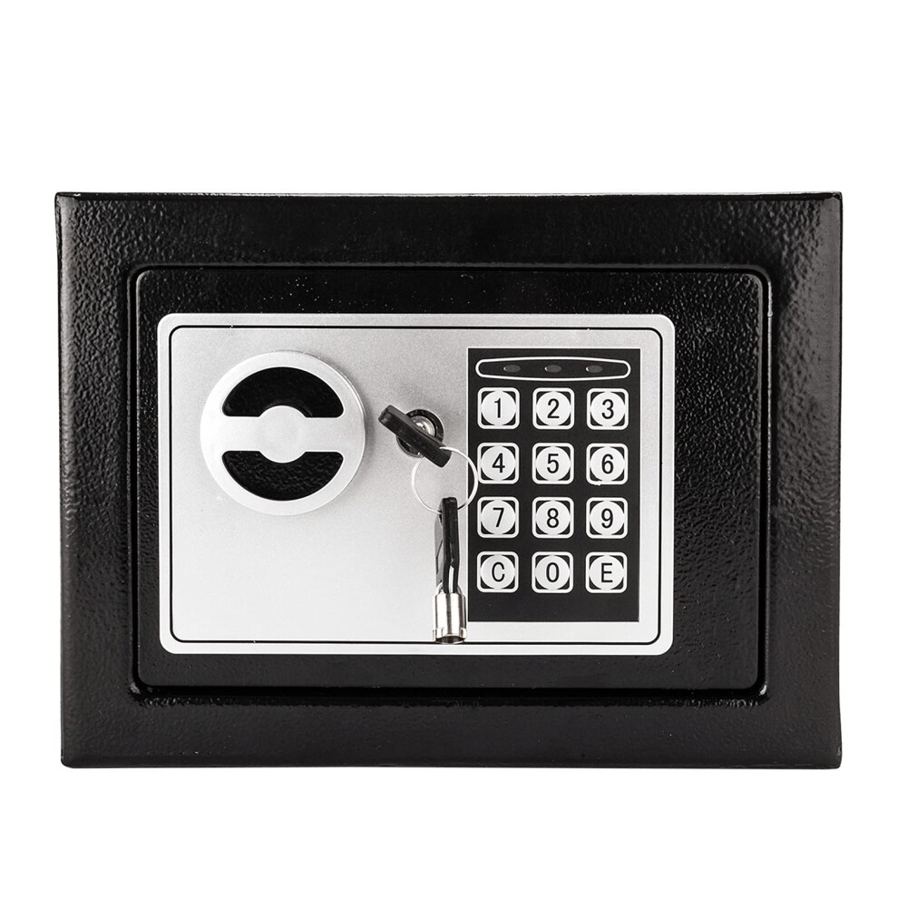 Electronic Safe Box With Digital Keypad Access And Emergency Key Override For Home Office And Hotel Use 9045646591421