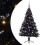 Berkfield Artificial Pre-lit Christmas Tree Black 150 cm PVC 2