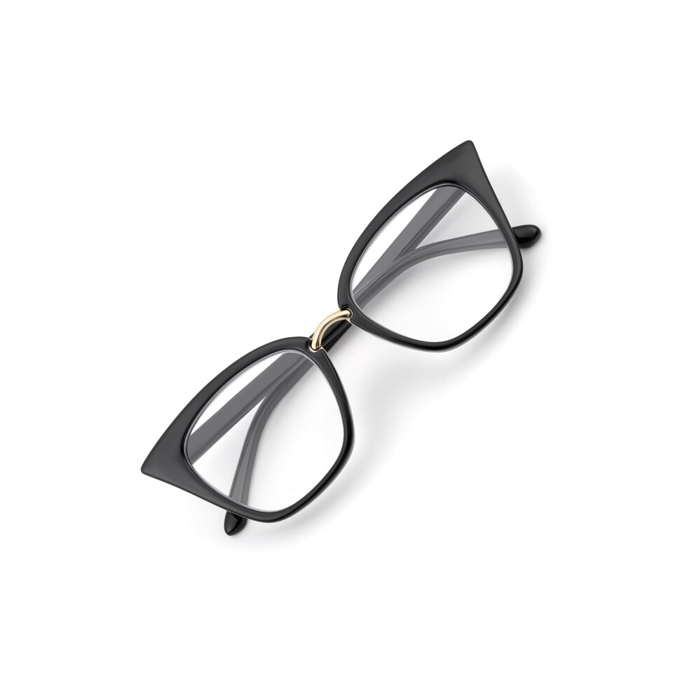 Oversized Cat Eye Reading Glasses for Women, Fashion Frame Readers B4072