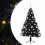 Berkfield Artificial Pre-lit Christmas Tree Black 150 cm PVC 2