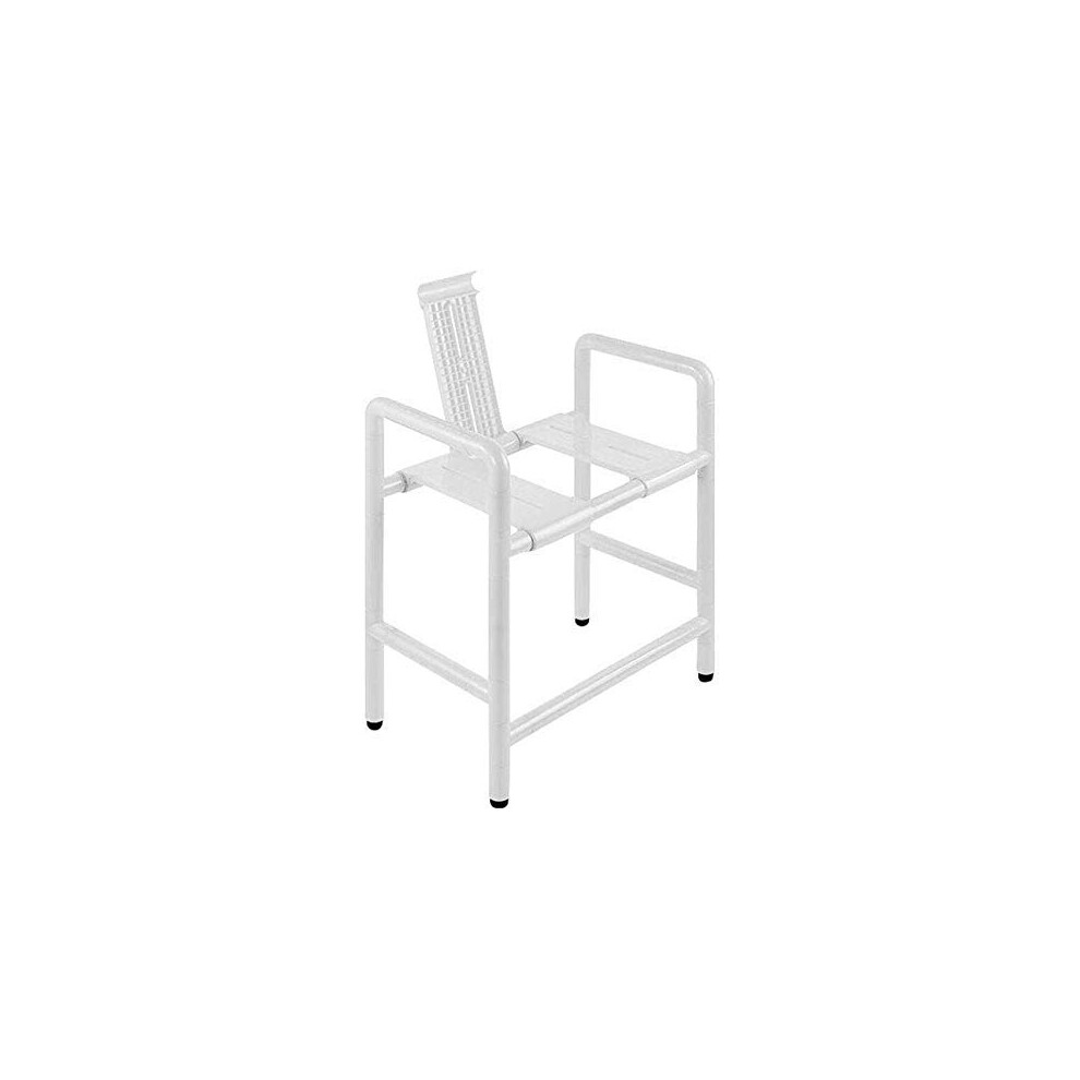 White Stainless Steel Shower Stool 200Kg Antislip Seat For Elderly Disabled Pregnant Women
