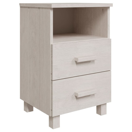 Berkfield Bedside Cabinets HAMAR 2 pcs White 40x35x62 cm Solid Wood 2