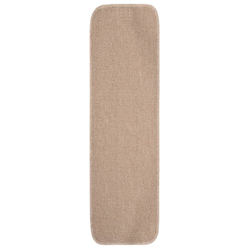 Berkfield Anti Slip Stair Mats 15 pcs 75x20 cm Beige Rectangular 1