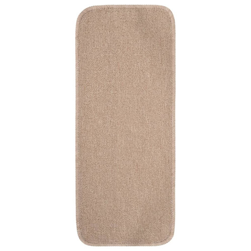 Berkfield Anti Slip Stair Mats 15 pcs 60x25 cm Beige Rectangular 1