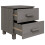 Berkfield Bedside Cabinet HAMAR Light Grey 40x35x44.5 cm Solid Pinewood 5