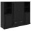 Berkfield Highboard with Drawer 3 pcs Black Oak Engineered Wood 5