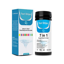 7 in 1 Pool and Spa Water Test Strips 50 Pack, Fast Color Results for Weekly Hot Tub Check