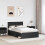 Berkfield Bed Frame with Headboard Black 135 x 190 cm Engineered wood 3