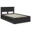 Berkfield Bed Frame with Headboard Black 135 x 190 cm Engineered wood 4