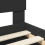 Berkfield Bed Frame with Headboard Black 135 x 190 cm Engineered wood 6