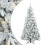 Berkfield Artificial Hinged Christmas Tree White 210 cm PE and PVC 2