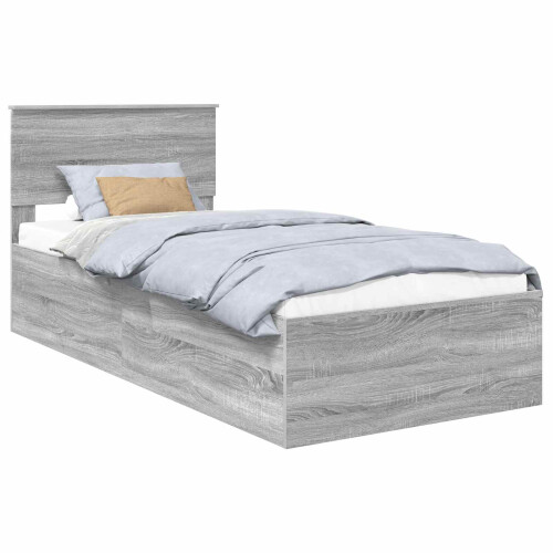 Berkfield Bed Frame Grey Sonoma 100 x 200 cm Engineered Wood 1