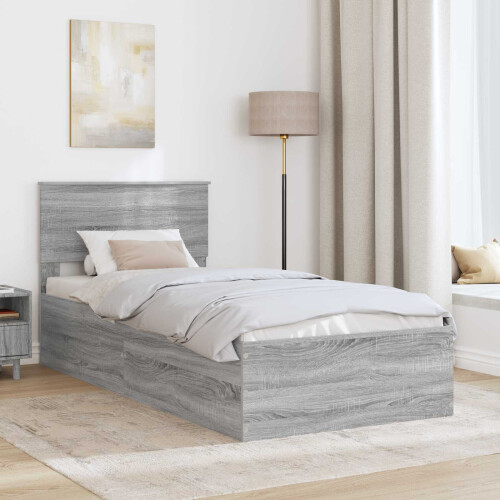Berkfield Bed Frame Grey Sonoma 100 x 200 cm Engineered Wood 2