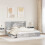 Berkfield Storage Bed Concrete Grey 200 x 200 cm Engineered Wood 3