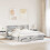 Berkfield Bed Frame Concrete Grey 200 x 200 cm Engineered Wood 3