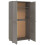 Berkfield Wardrobe HAMAR Light Grey 89x50x180 cm Solid Wood Pine 5