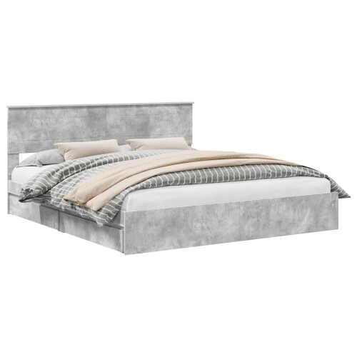 Berkfield Storage Bed Concrete Grey 200 x 200 cm Engineered Wood 1