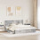 Berkfield Storage Bed Concrete Grey 200 x 200 cm Engineered Wood 3
