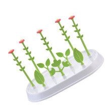 Flower Shape Baby Bottle Drying Rack for Infants, Detachable Organizer for Home and Travel, Green