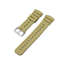 Replacement Band Khaki Silver TPU Strap for Casio GA2100 DW5600 with Stainless Steel Buckle