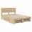 Berkfield Bed Frame Sonoma Oak 150 x 200 cm Engineered Wood 4