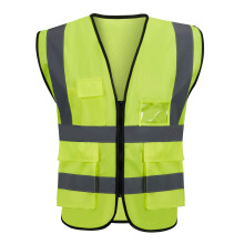 Reflective Safety Vest Visibility Design Multi Pocket Breathable Fabric for Running or Construction (XXXXLarge)