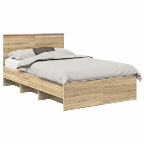 Berkfield Bed Frame Sonoma Oak 120 x 123 cm Engineered Wood 1