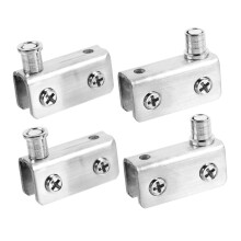 4pcs Heavy Duty Glass Shower Door Hinge Clamp for Thick Frameless Glass Easy Installation Silent Operation