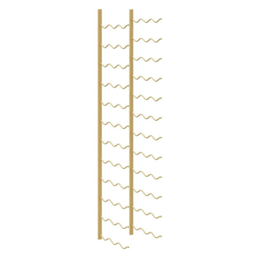 Berkfield Wall Mounted Wine Rack for 36 Bottles Gold Iron 1