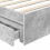 Berkfield Storage Bed Concrete Grey 90 x 190 cm Engineered Wood 7
