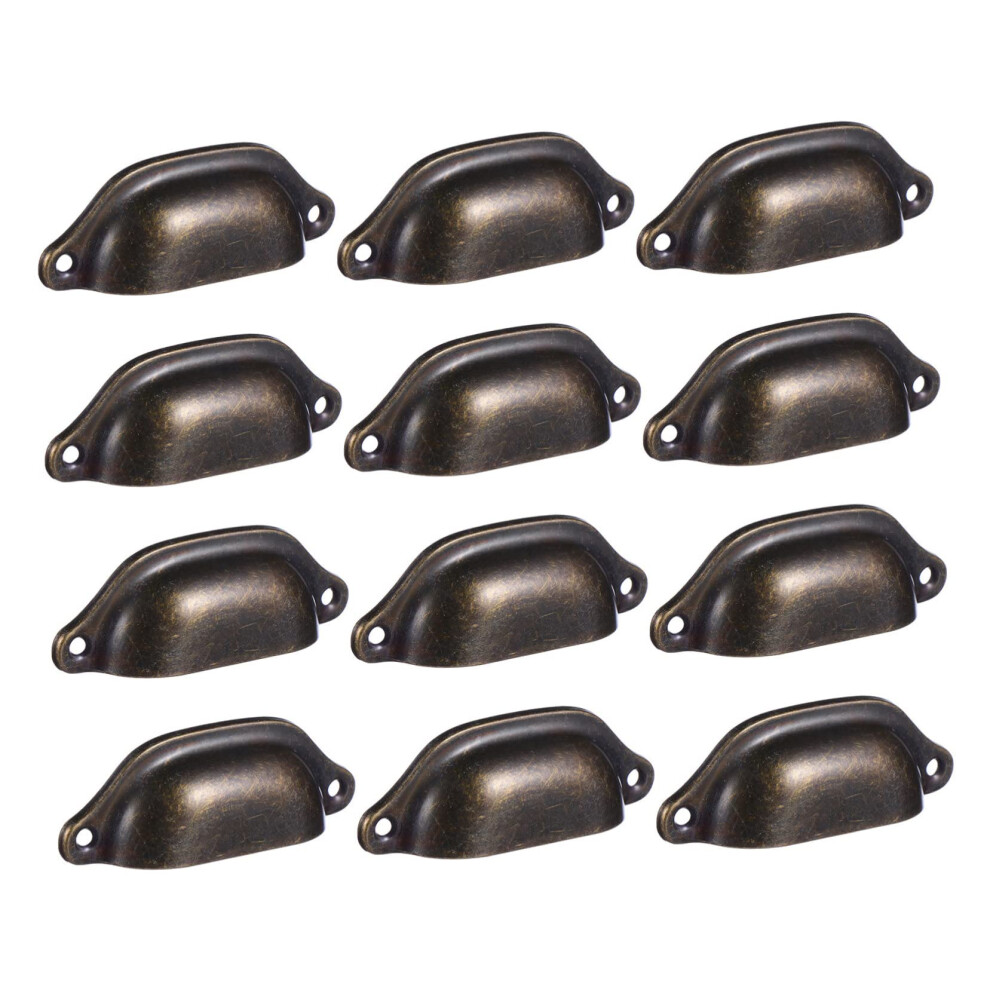 Vintage Seashell Drawer Pull Handles Set, Durable Iron Cabinet Knobs 12 Pack For Coastal Furniture Decor 9351714800167