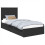 Berkfield Storage Bed with Headboard Black 75 x 190 cm Engineered Wood 2