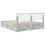 Berkfield Bed Frame Concrete Grey 200 x 200 cm Engineered Wood 6