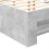 Berkfield Bed Frame Concrete Grey 200 x 200 cm Engineered Wood 7