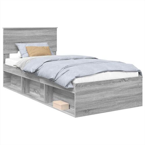 Berkfield Bed Frame Grey Sonoma 75 x 190 cm Engineered wood 1