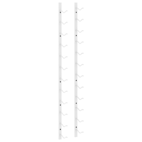 Berkfield Wall Mounted Wine Rack for 12 Bottles White Iron 1